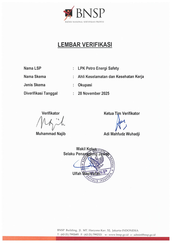 AHLI KESELAMATAN DAN KESEHATAN KERJA