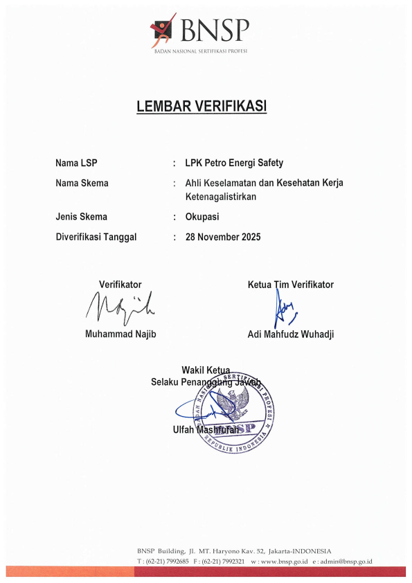 AHLI KESELAMATAN DAN KESEHATAN KERJA KETENAGALISTRIKAN