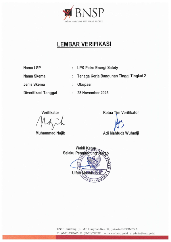 TENAGA KERJA BANGUNAN TINGGI TINGKAT 2